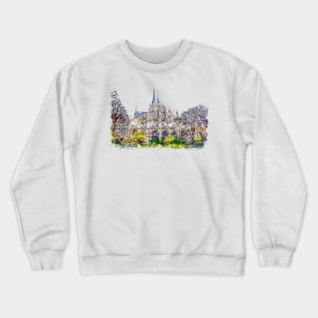 Notre-Dame de Paris Crewneck Sweatshirt by cinema4design